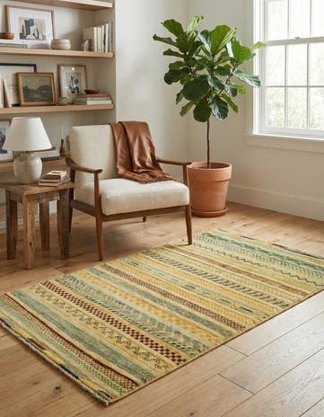 2' 8 x 4' 1 Hand Knotted Modern Ziegler Rug