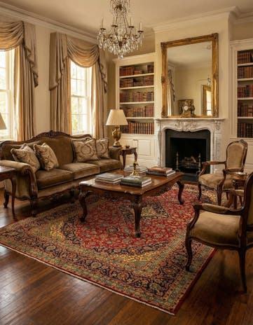 8' 2 x 11' 10 Kashan Rug