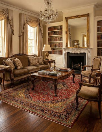 8' 2 x 11' 10 Kashan Rug