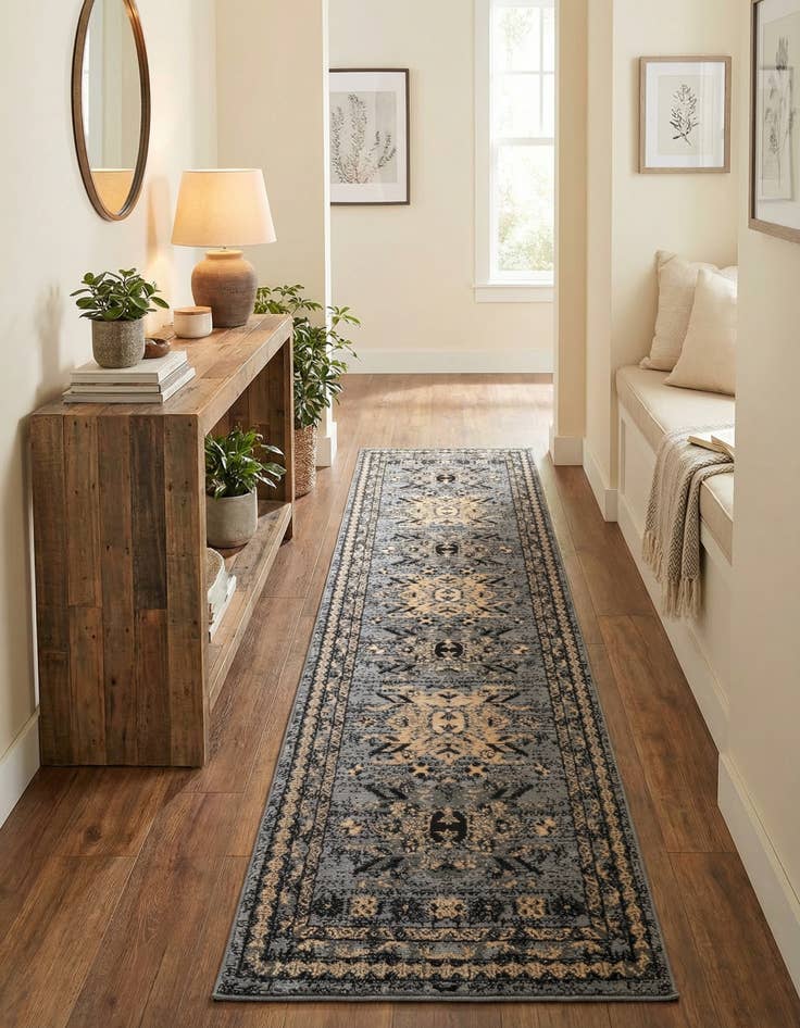 Detail image of  2' x 8' 2 Heris Runner Rug