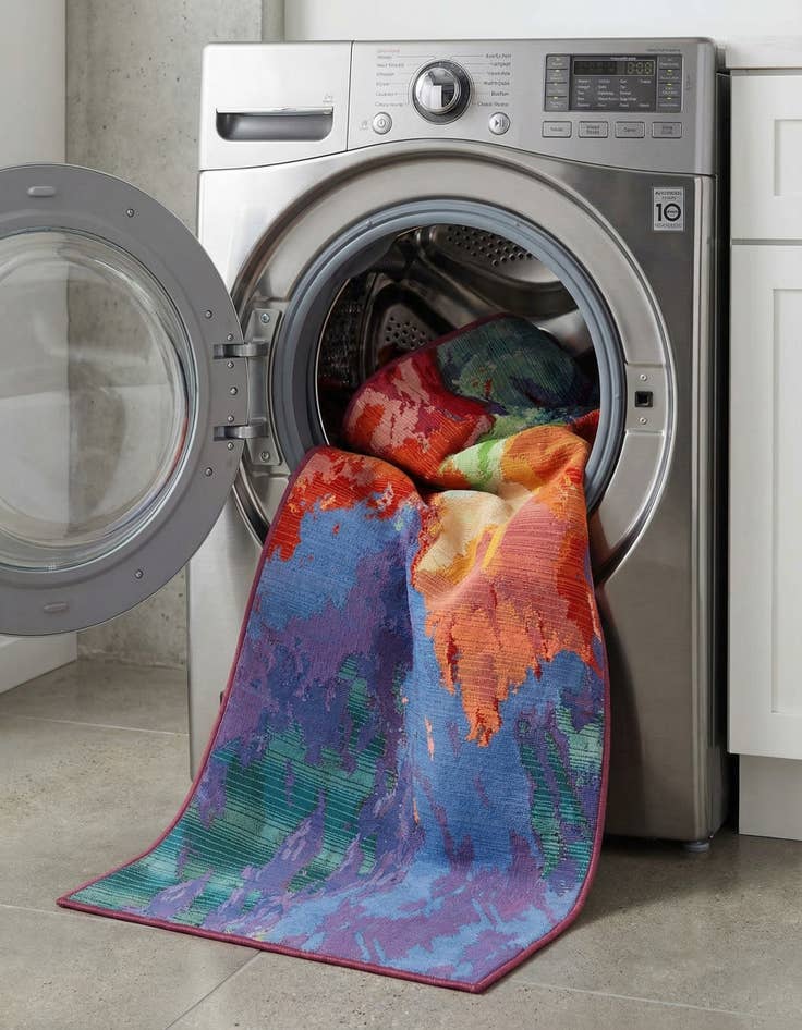 Detail image of 2' 7 x 11'  Washable Modern Indoor / Outdoor Runner Rug