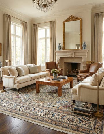 9' 7 x 13' Nain Wool Rug