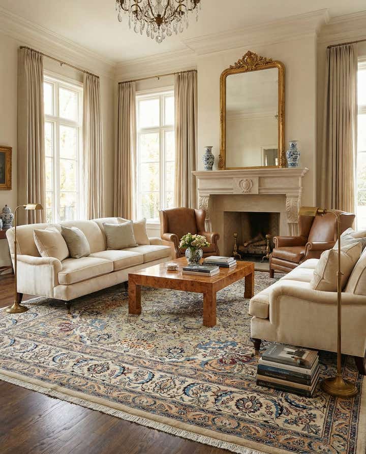 9' 7 x 13' Nain Wool Rug