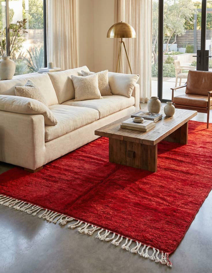 Detail image of 7' x 10' 4  Hand Knotted Moroccan Wool Rug