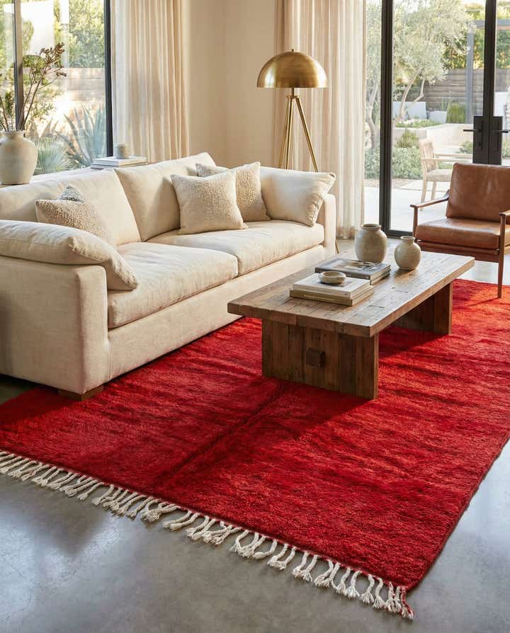 7' x 10' 4 Hand Knotted Moroccan Wool Rug