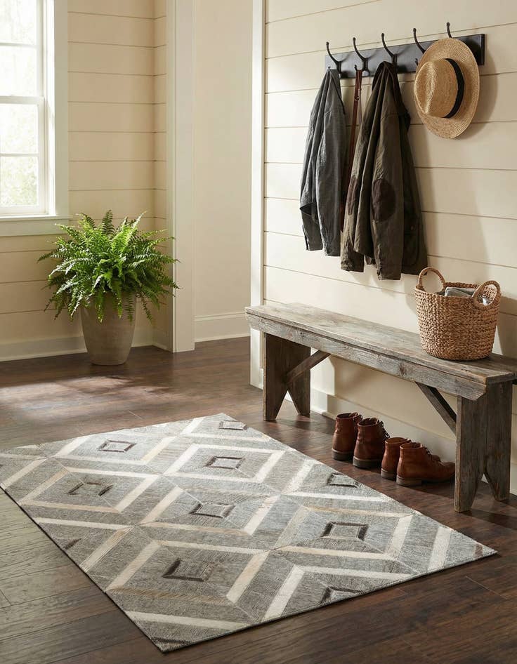 Detail image of 2' x 3' Cowhide Leather Rug