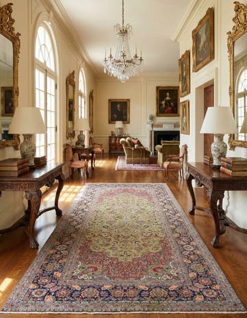 8' 2 x 16' 3 Kashan Runner Rug