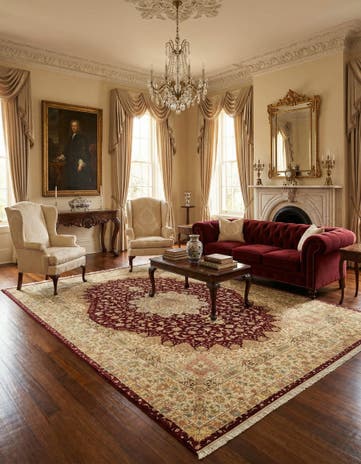 9' 9 x 13' 6 Hand Knotted Tabriz Persian Rug