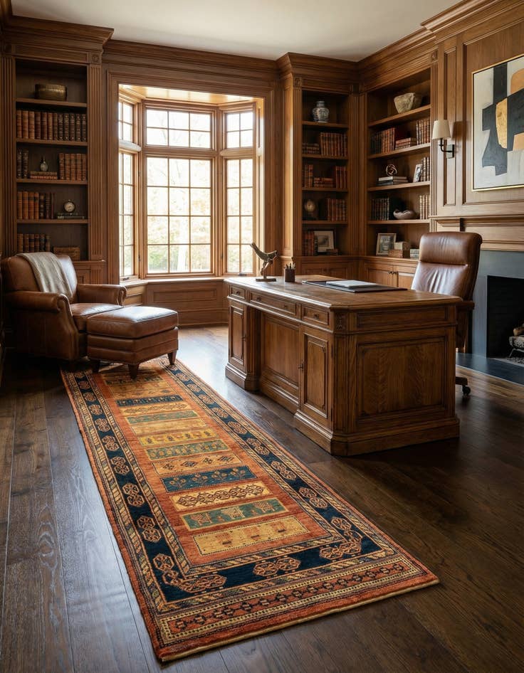 Detail image of 2' 7 x 10' 2 Luribaft Wool Runner Rug