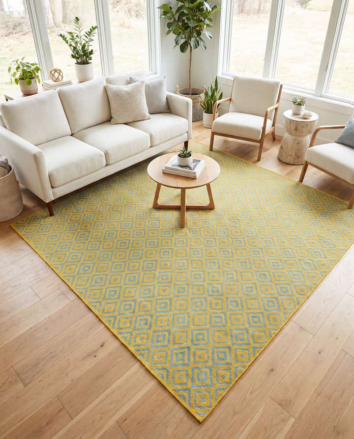 7' 10 x 7' 10 Easy-Clean Jill Zarin Costa Rica Indoor / Outdoor Square Rug