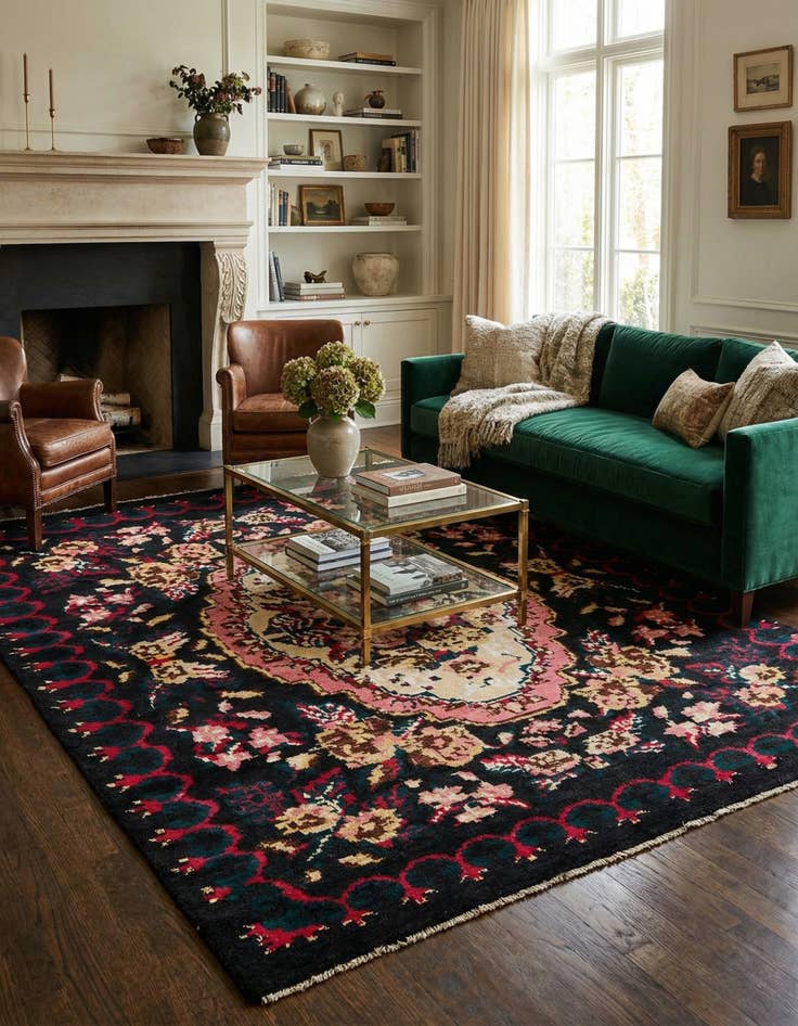 Detail image of  8' x 10' 2  Hand Knotted Darya Wool Rug