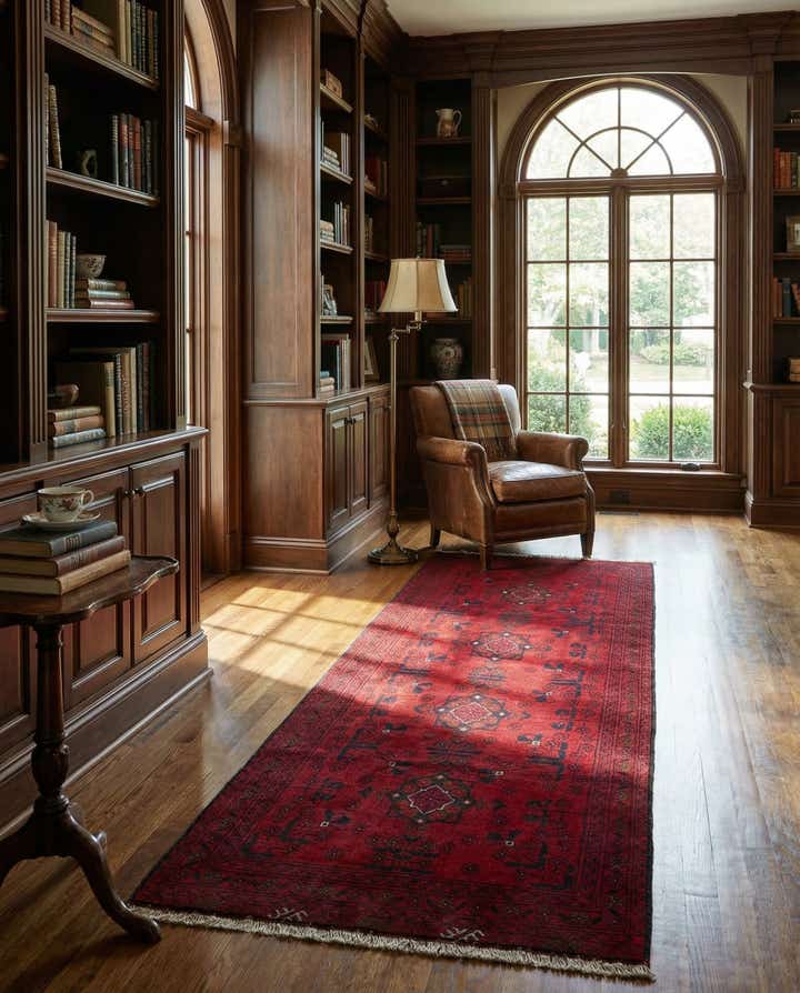 2' 10 x 6' 4 Hand Knotted Khal Mohammadi Wool Runner Rug