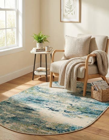 3' 3 x 5' 3 Washable Theia Oval Rug