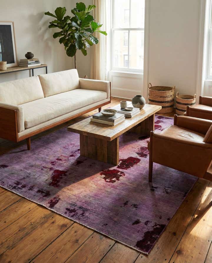 6' 3 x 8' 5 Hand Knotted Ultra Vintage Persian Wool Rug