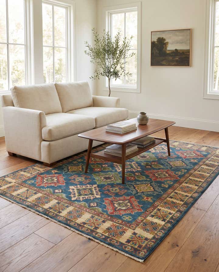 5' x 6' 6 Hand Knotted Kazak Rug