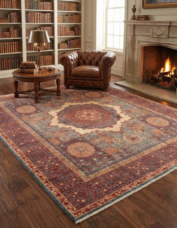 8' 3 x 9' 8 Hand Knotted Mamluk Ziegler Rug