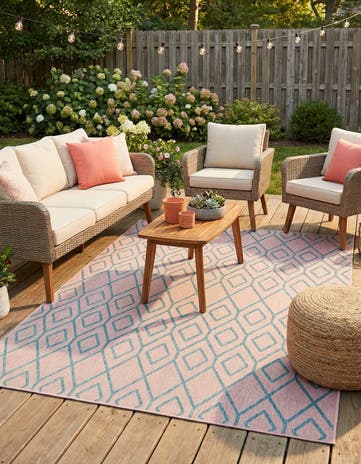 6' x 9' Easy-Clean Jill Zarin Turks and Caicos Indoor / Outdoor Rug