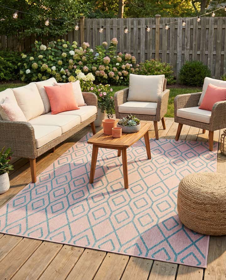 6' x 9' Easy-Clean Jill Zarin Turks and Caicos Indoor / Outdoor Rug