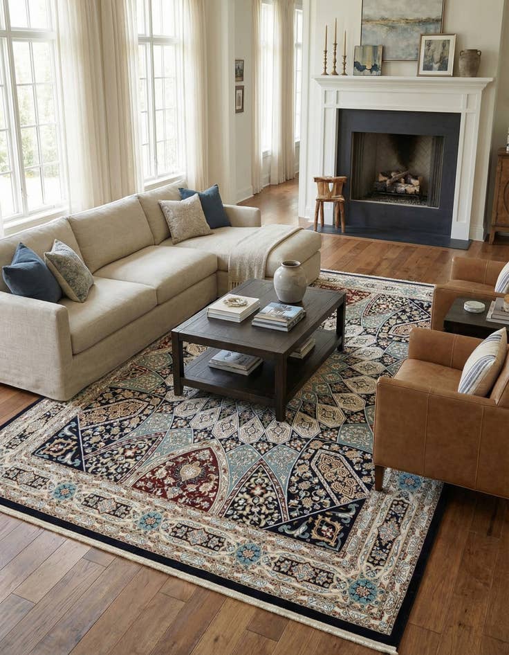 Detail image of 10' x 14' Nain Design Rug