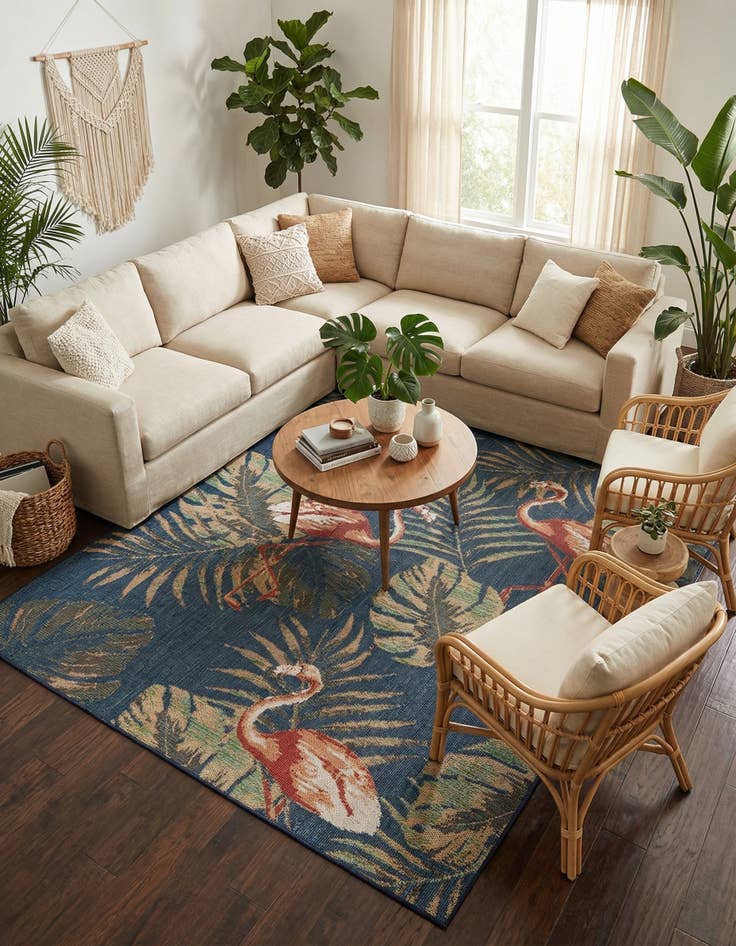 Detail image of 7' 10 x 10' Easy-Clean Baja Indoor / Outdoor Rug