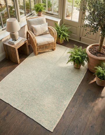 4' 1 x 5' 6 Hand Woven Kilim Suzani Wool Rug