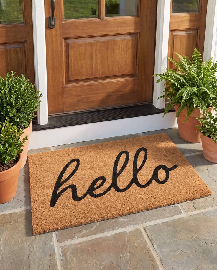 Detail image of 1' 6 x 2' 6 Hello Doormat