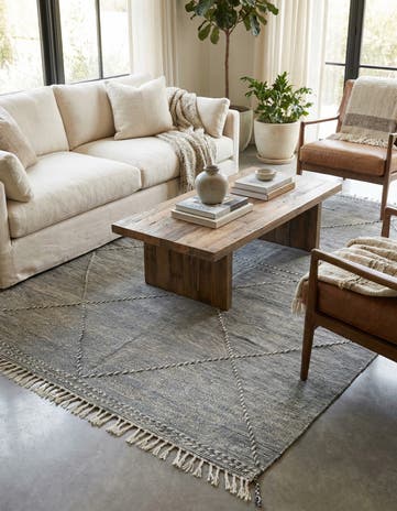 6' 6 x 11' 2 Hand Knotted Moroccan Wool Rug