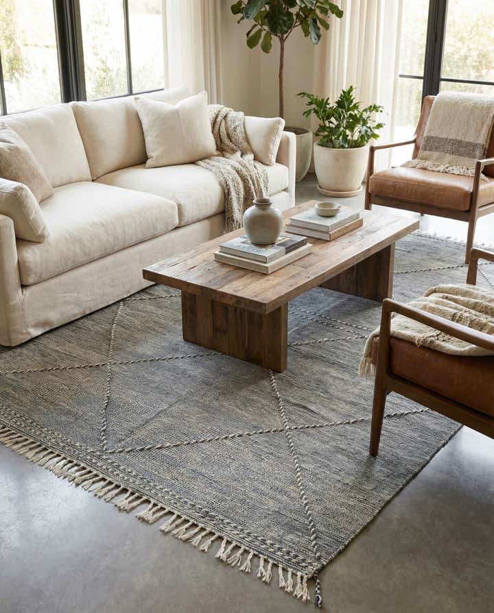 6' 6 x 11' 2 Hand Knotted Moroccan Wool Rug