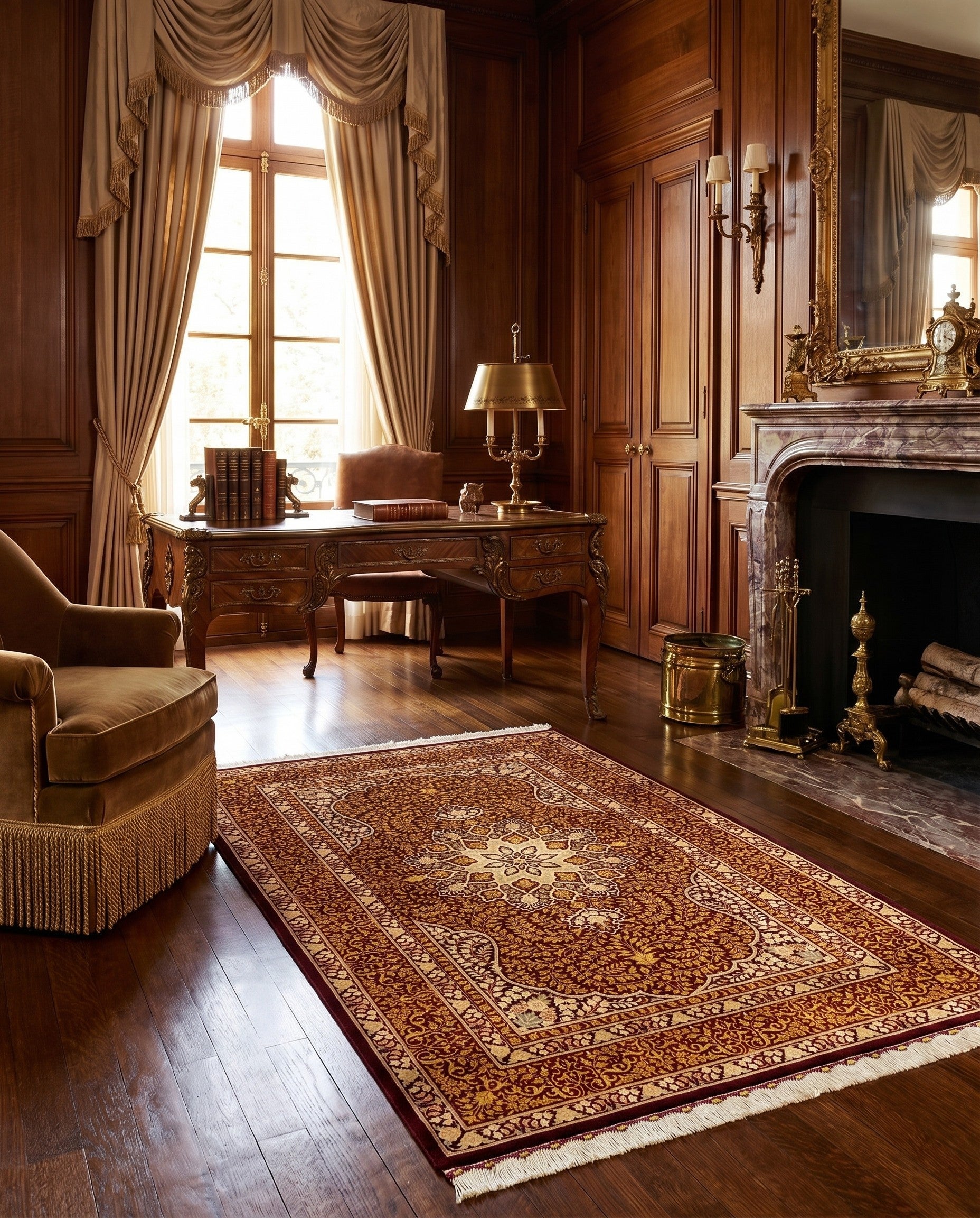 3' 2 x 5' Ghom Silk Rug