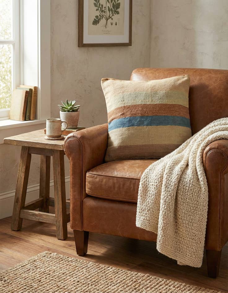 Detail image of 1' 6 x 1' 6  Hand Woven Pillow Wool Square Rug