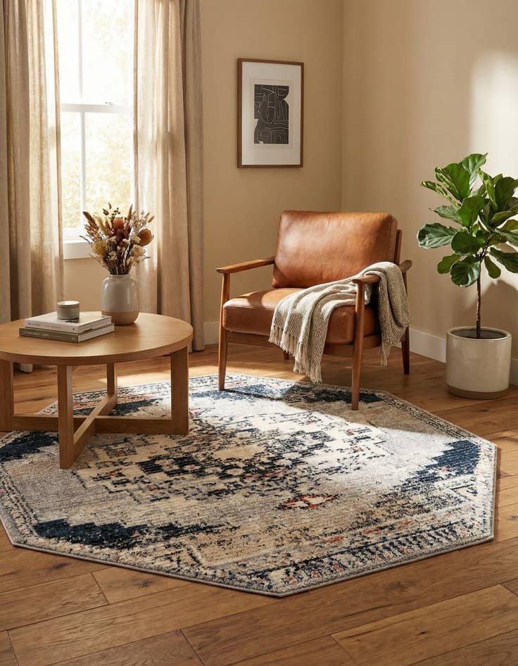 Detail image of 7' x 7' Tucson Octagon Rug