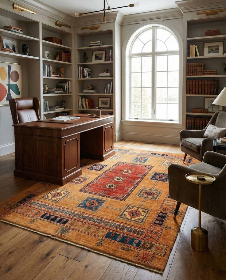 Detail image of 4' 10 x 7' 10 Luribaft Wool Rug