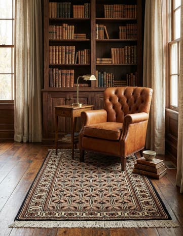 3' 1 x 5' 4 Hand Knotted Ferdos Wool Rug