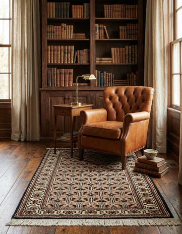 3' 1 x 5' 4 Hand Knotted Ferdos Wool Rug