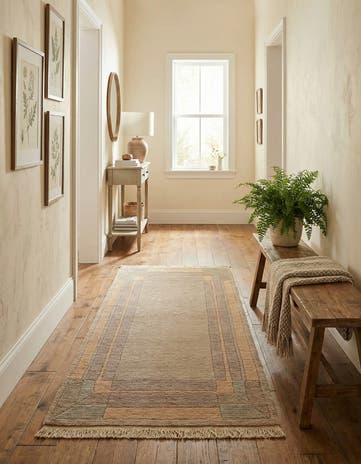 2' 1 x 3' 11 Hand Knotted Tibet Wool Runner Rug