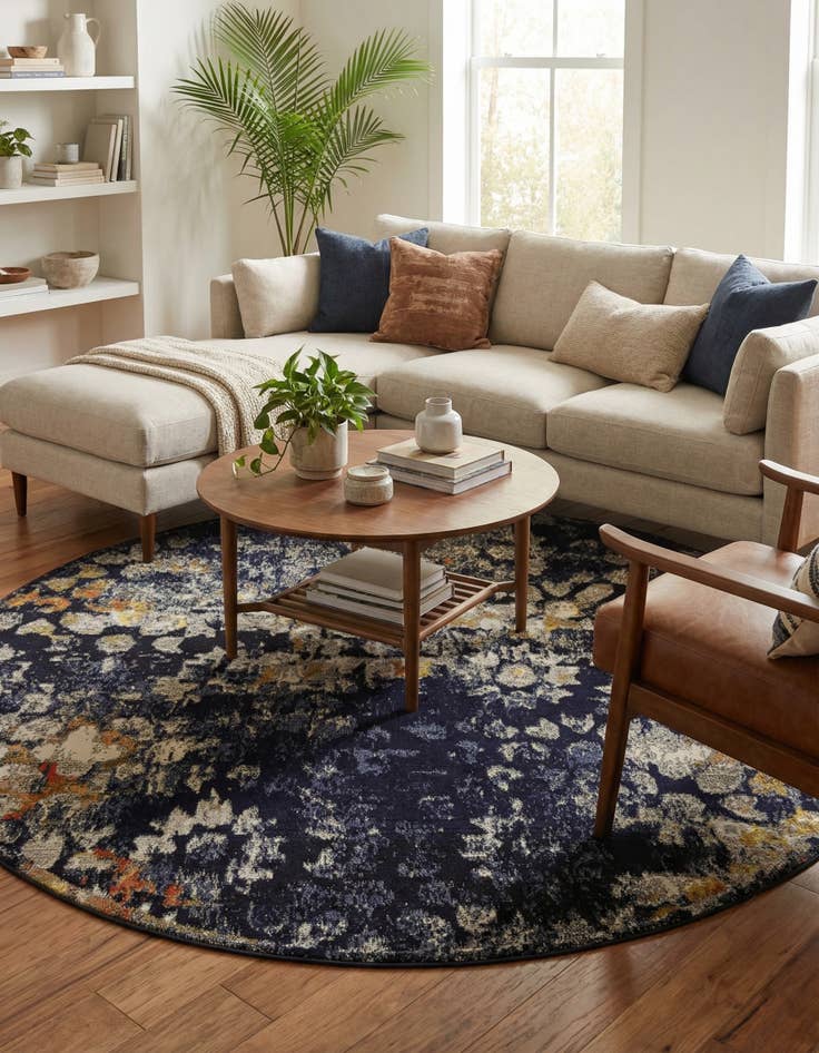 Detail image of 8' x 8'  Washable Arte Round Rug