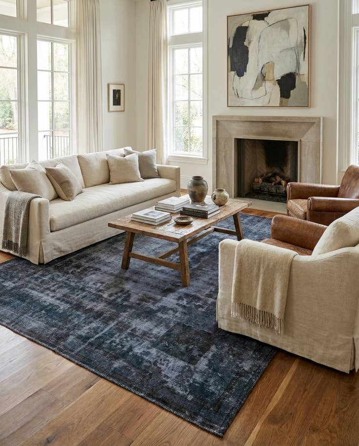 Detail image of 8' 7 x 8' 9 Hand Knotted Ultra Vintage Persian Wool Square Rug