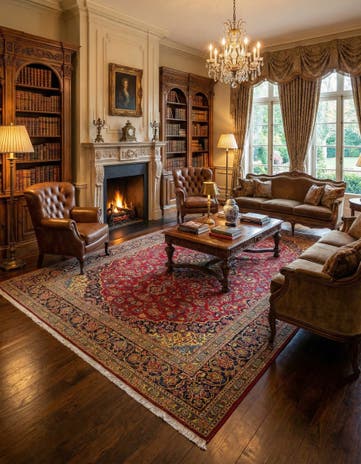 9' 7 x 13' 3 Kashan Rug