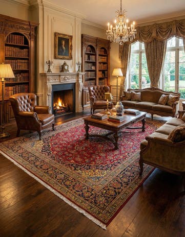 9' 7 x 13' 3 Kashan Rug