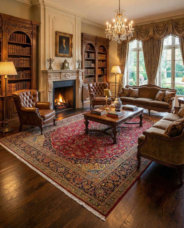 9' 7 x 13' 3 Kashan Rug