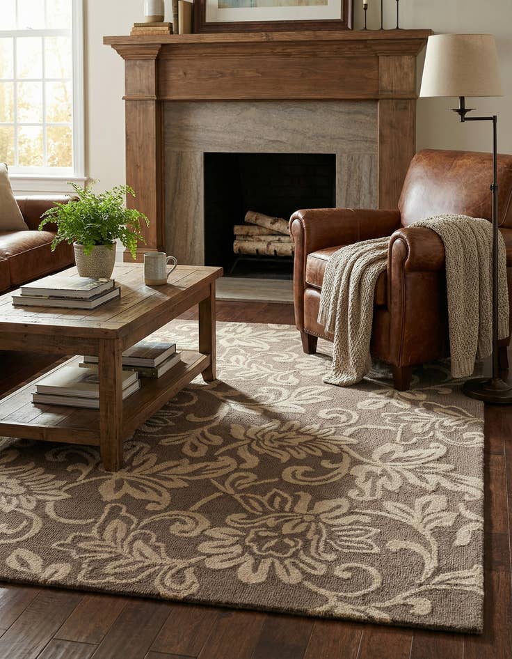 Detail image of 5' x 8' Agra Wool Rug