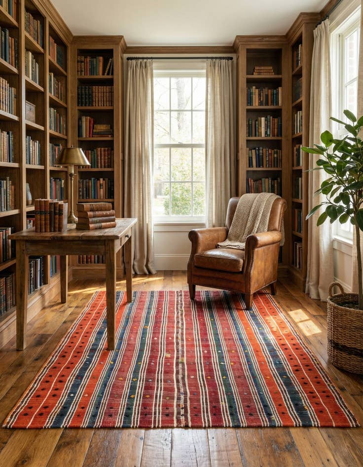 Detail image of  4' 7 x 5' 11 Jajim Rug