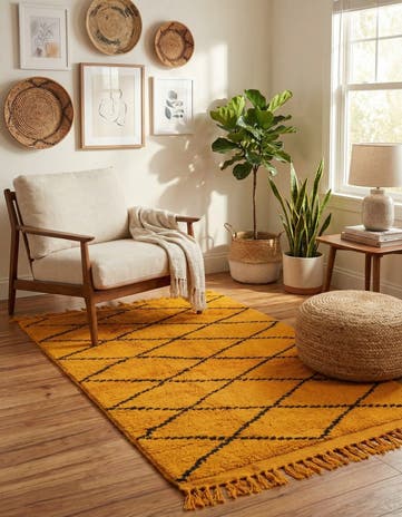 3' 6 x 5' 3 Hand Knotted Moroccan Wool Rug