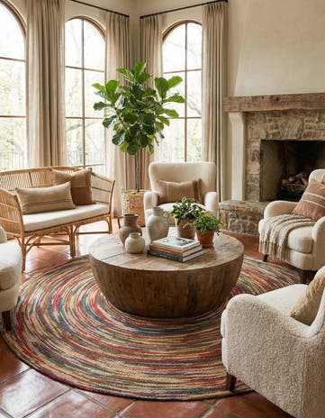 10' x 10' Handmade Braided Jute Round Rug