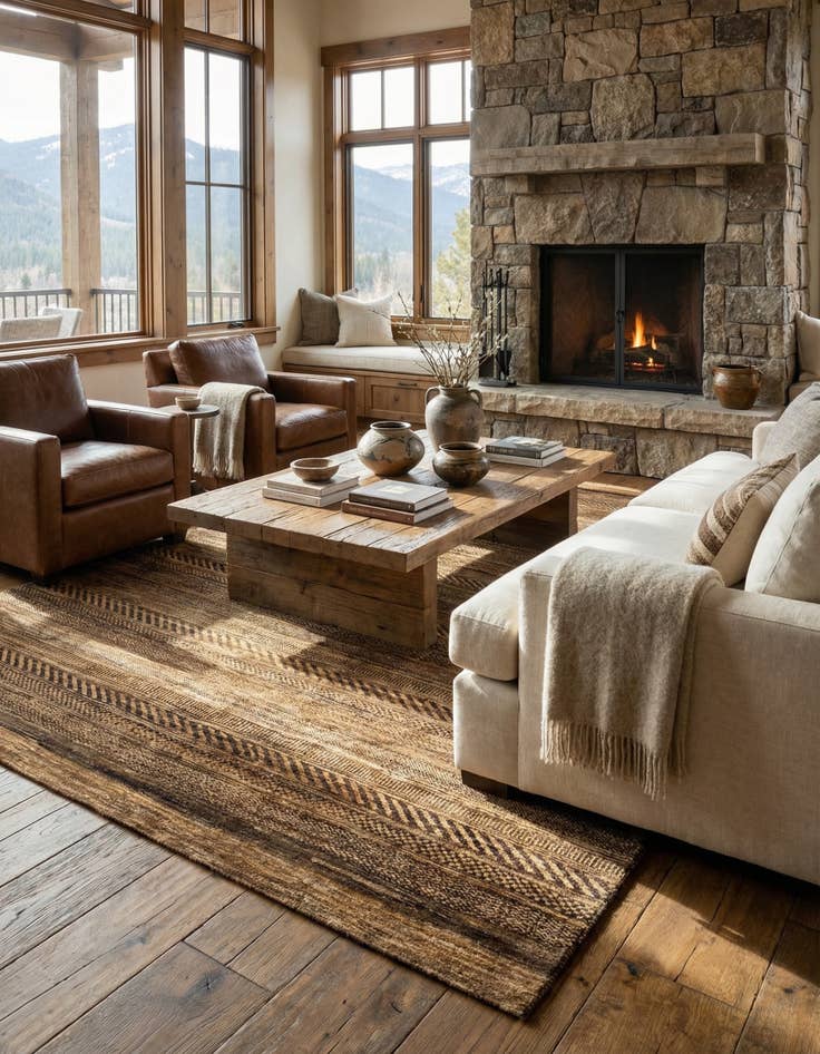 Detail image of 4' 7 x 6' 8 Juma Wool Rug