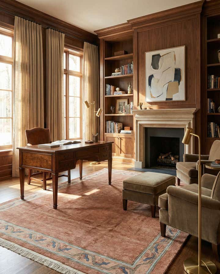 6' 11 x 9' 6 Hand Knotted Tibet Wool Rug