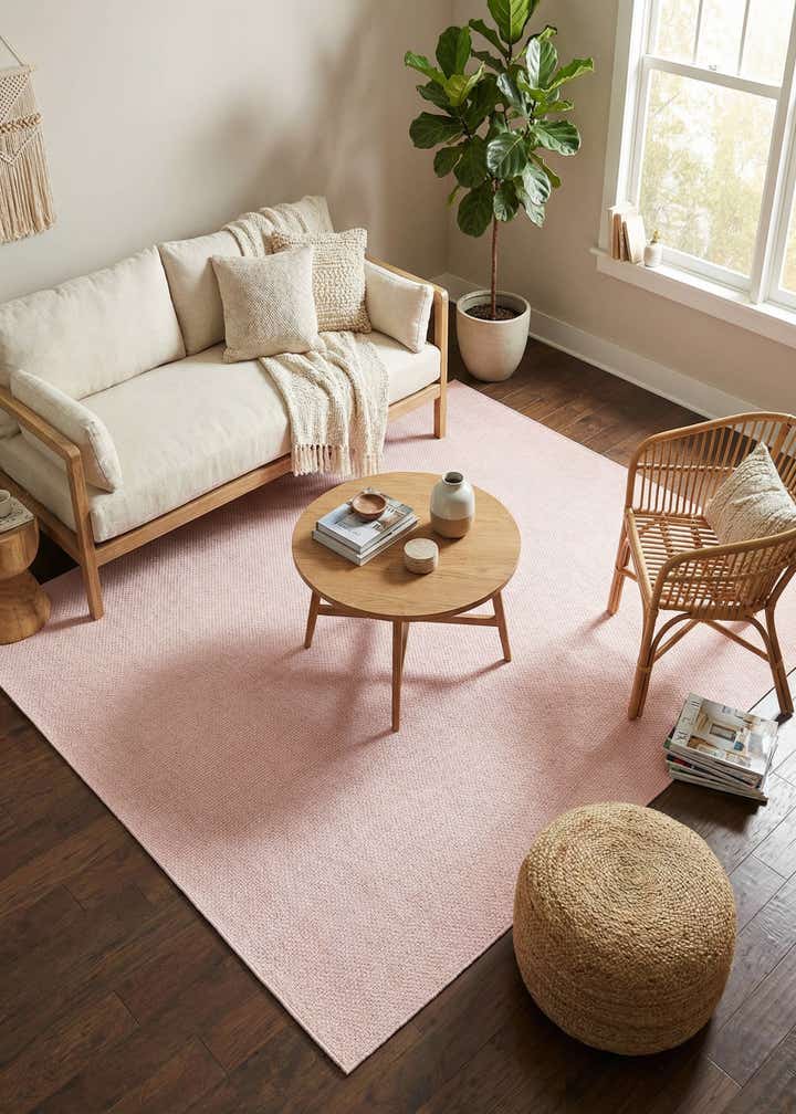 10' 8 x 10' 8 Easy-Clean Solid Indoor / Outdoor Square Rug