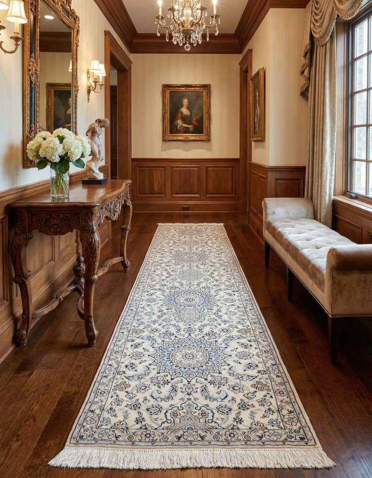 Detail image of 3' 1 x 14' 4 Nain Wool Runner Rug