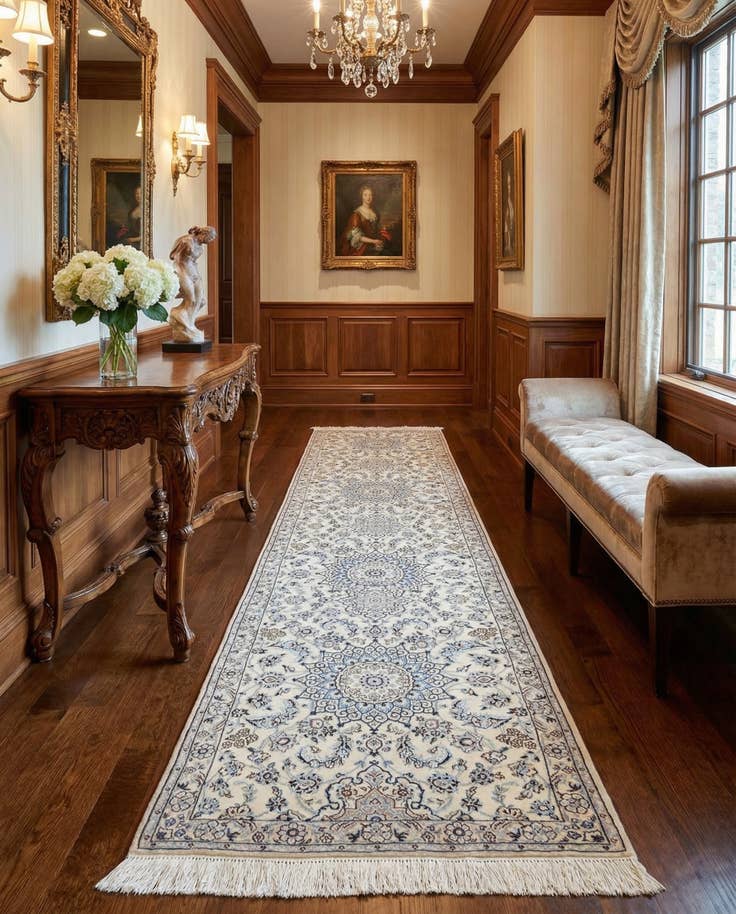 Detail image of 3' 1 x 14' 4 Nain Wool Runner Rug
