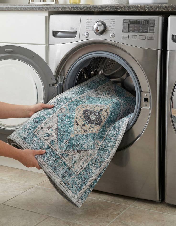 Detail image of 2' 7 x 10'  Washable Yara Runner Rug